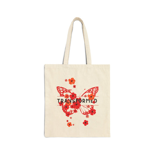 Transformed Butterfly Floral Tote Bag