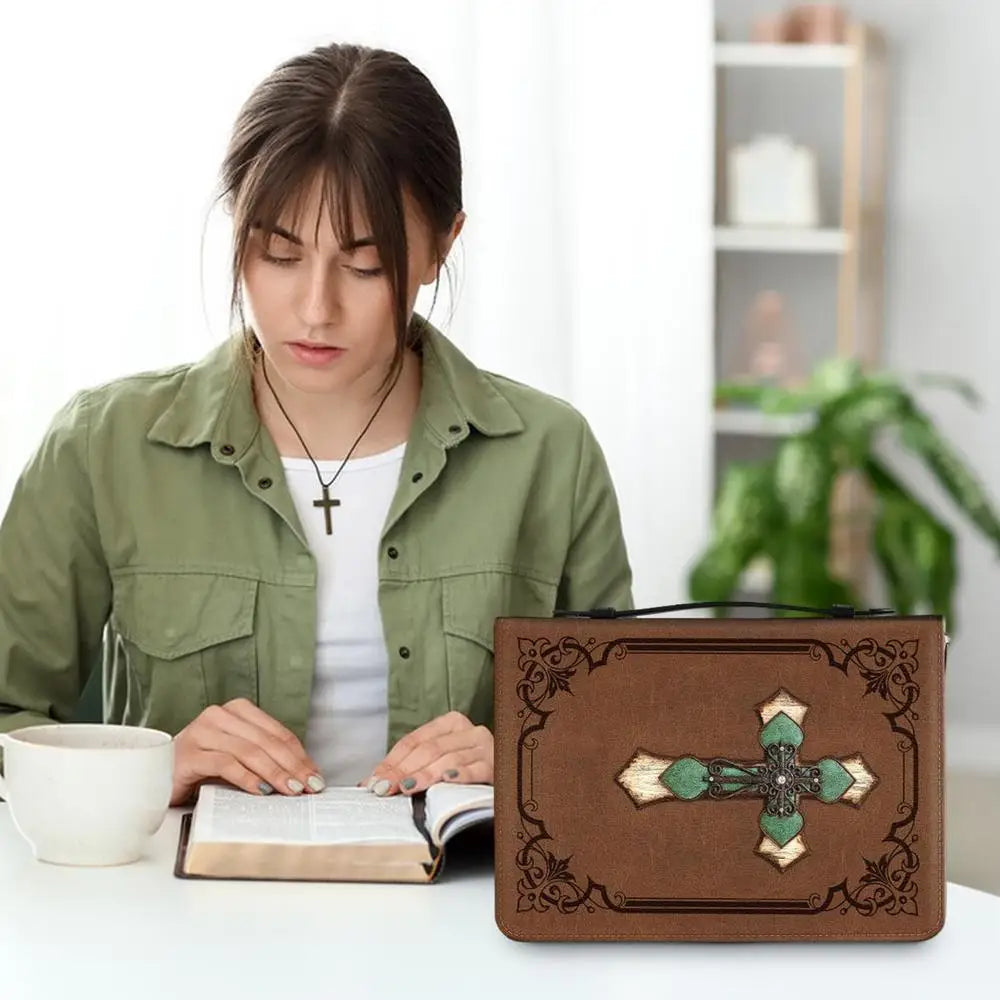 Bible Case Unique Pattern Bible Cover With Handle Bible Book Cover For Scripture Study Bible Protector Bible Tote Bag For Women