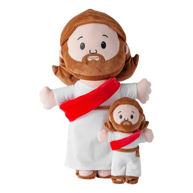 25cm/50cm Cartoon Jesus Pillow Stuffed Toy Bedside Sofa Cushion Christmas Gift Soft Plush Doll with Bible Pillow for Children